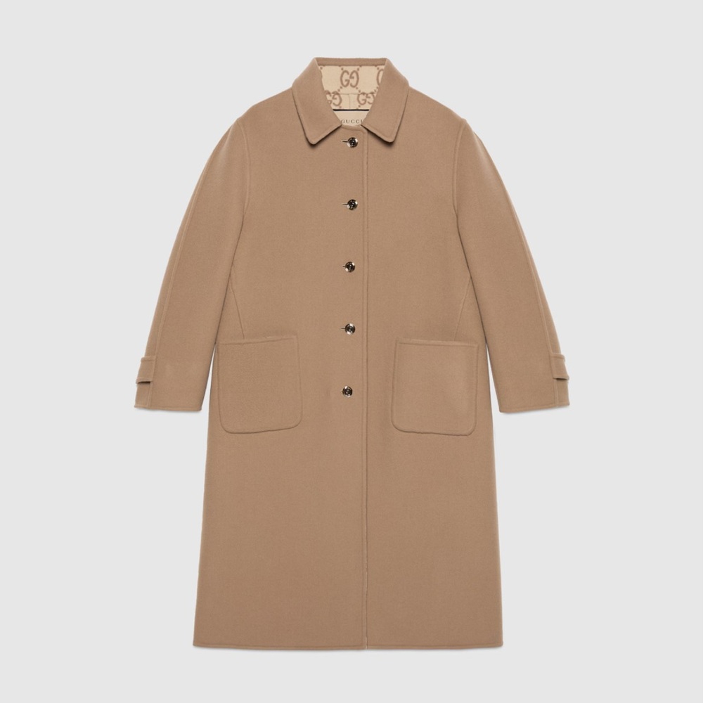 Authentic Gucci Reversible GG wool coat
